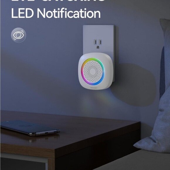 NIB NEW! White Wireless Doorbell with LED Light New in Box Security Door Bell - Picture 3 of 12